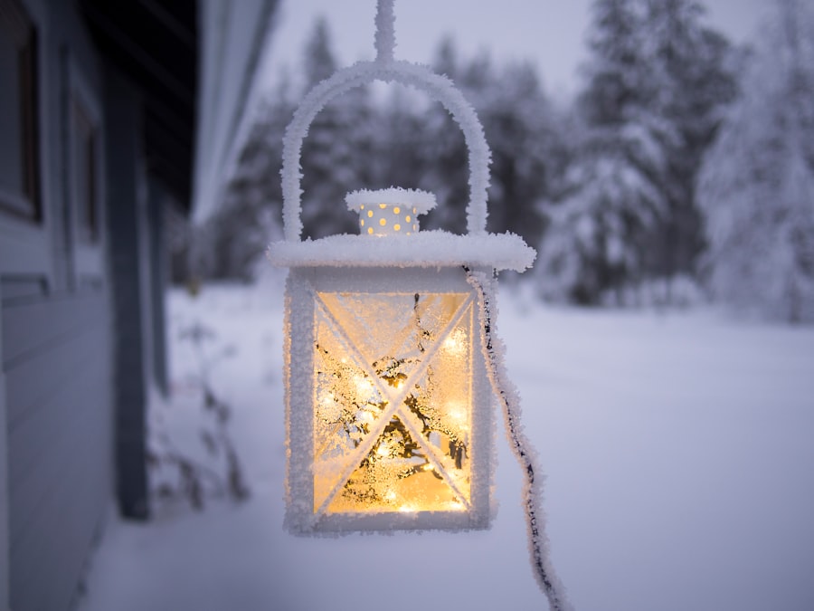 zimowy lampion