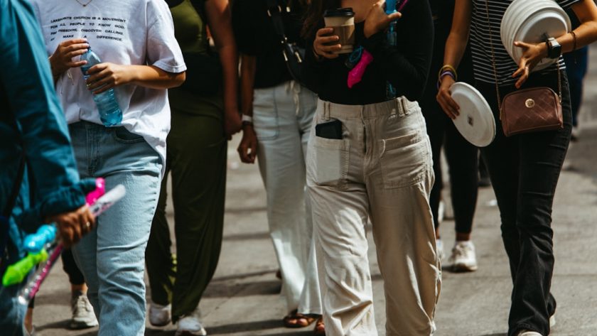 Photo brown womens trousers