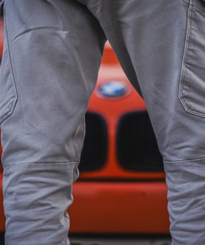 Photo grey womens trousers