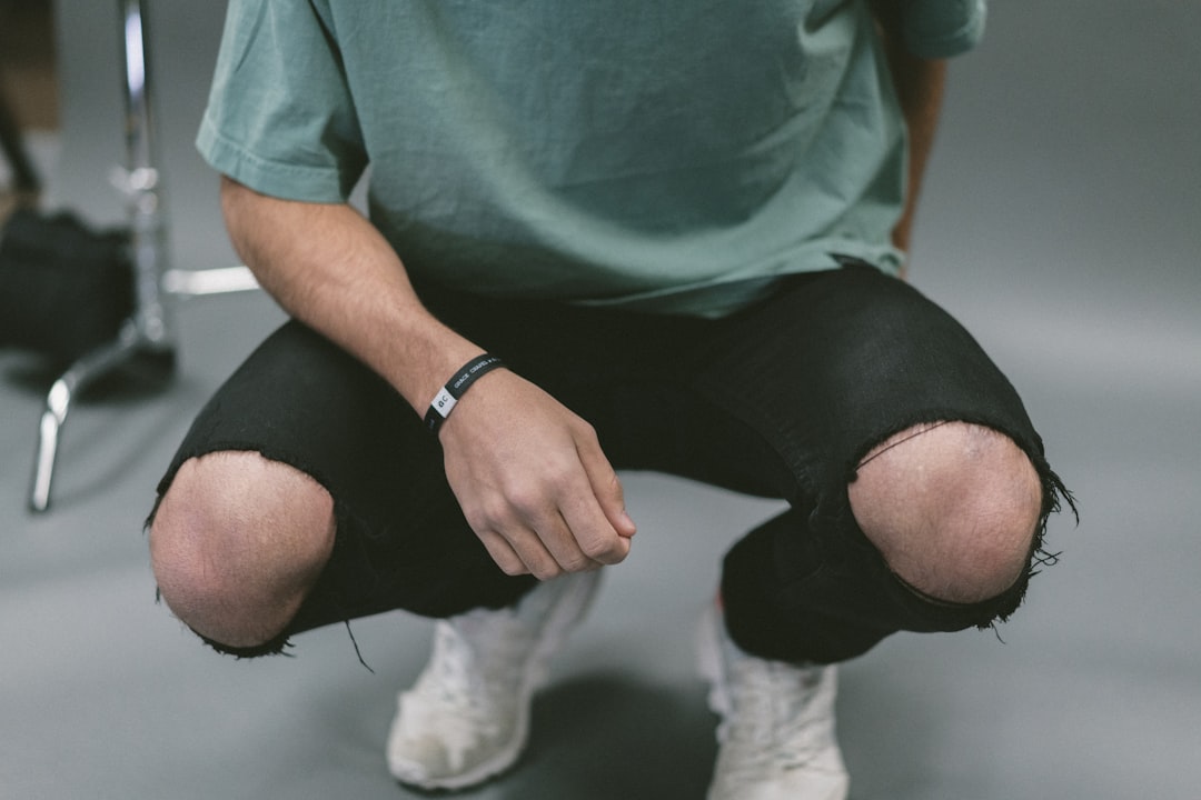 Photo white mens trousers