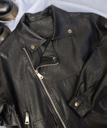 Photo black leather jacket