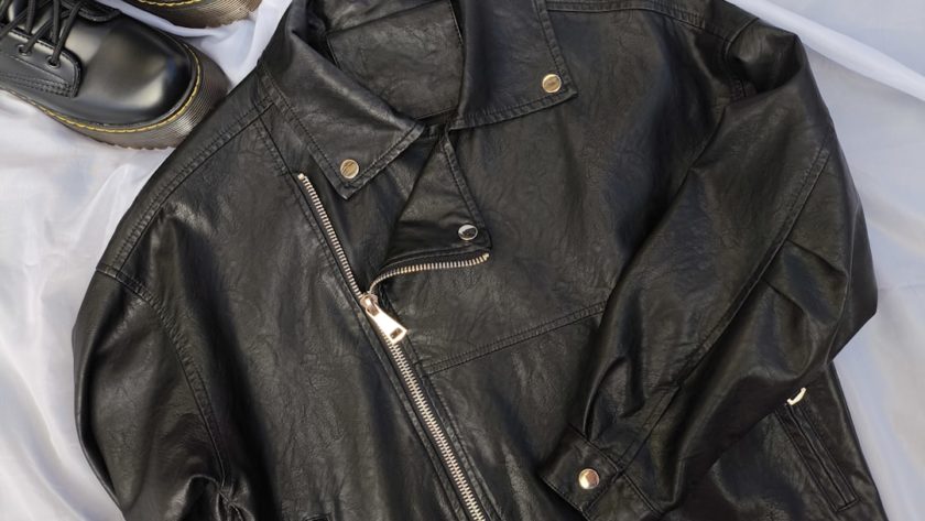 Photo black leather jacket