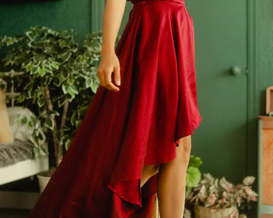 red dress