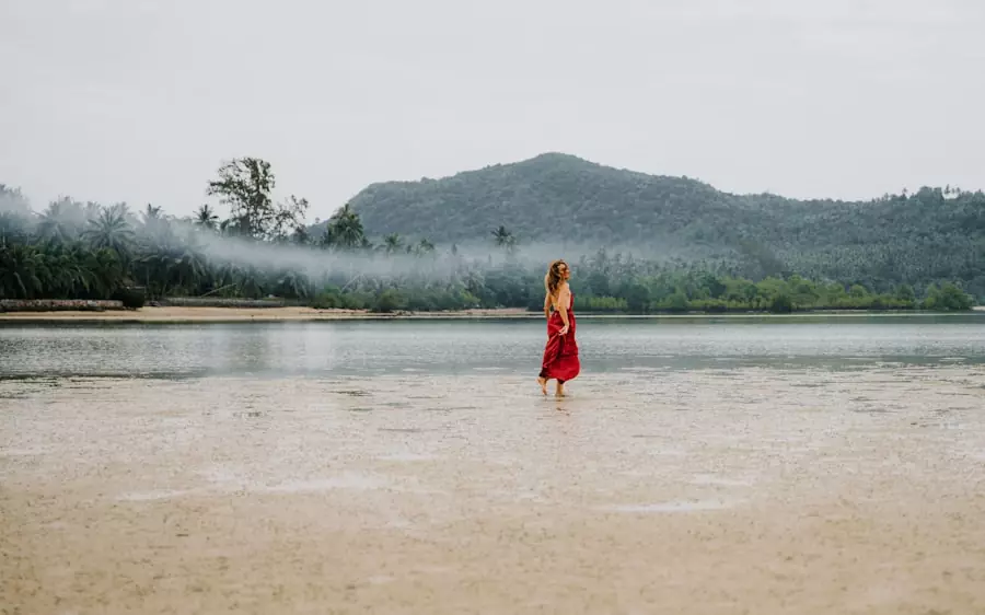 Photo red dress
